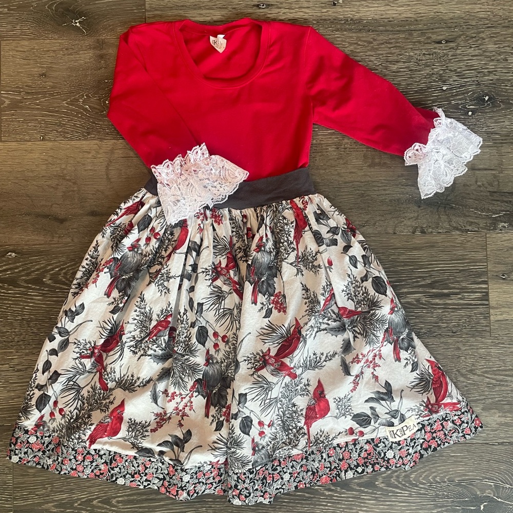 KPea Sz 8 girls Cardinal 3/4 Length Dress